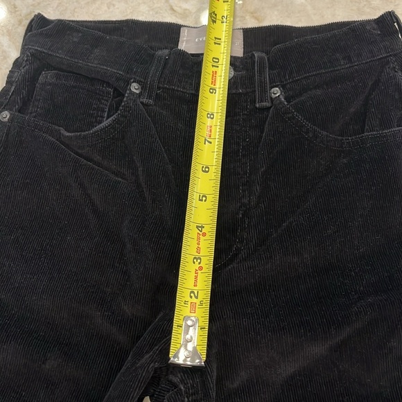 Everlane Baby Cord Cheeky Straight Crop Jeans | Black | Size 27x26 - Picture 13 of 15